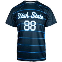 Replica Utah State Women's Striped Unisex Soccer Jersey Black